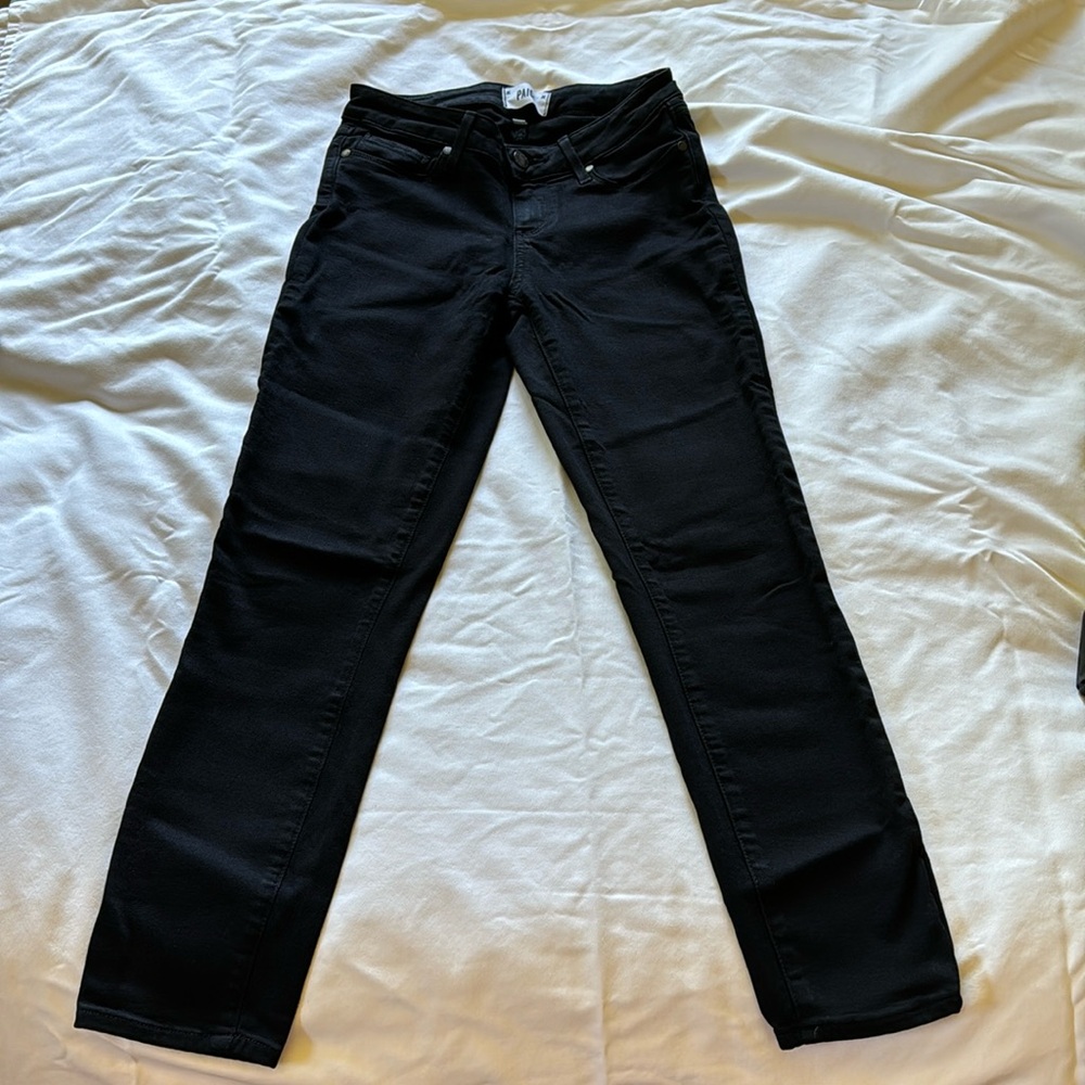 Paige Verdugo Crop Black Ultra-Skinny Jeans - Size 26 (24" inseam)